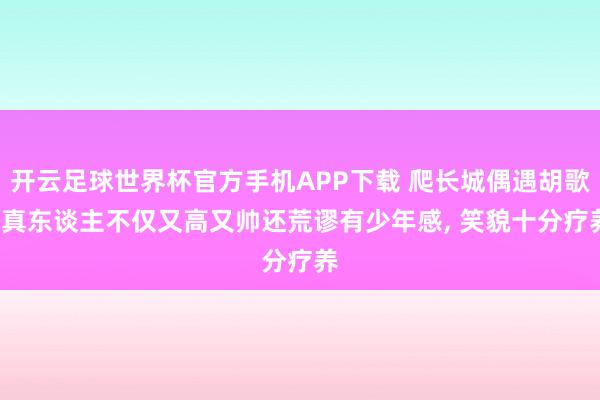 开云足球世界杯官方手机APP下载 爬长城偶遇胡歌, 真东谈主不仅又高又帅还荒谬有少年感, 笑貌十分疗养