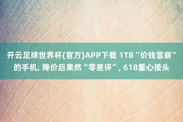 开云足球世界杯(官方)APP下载 1TB“价钱雪崩”的手机， 降价后果然“零差评”， 618重心接头